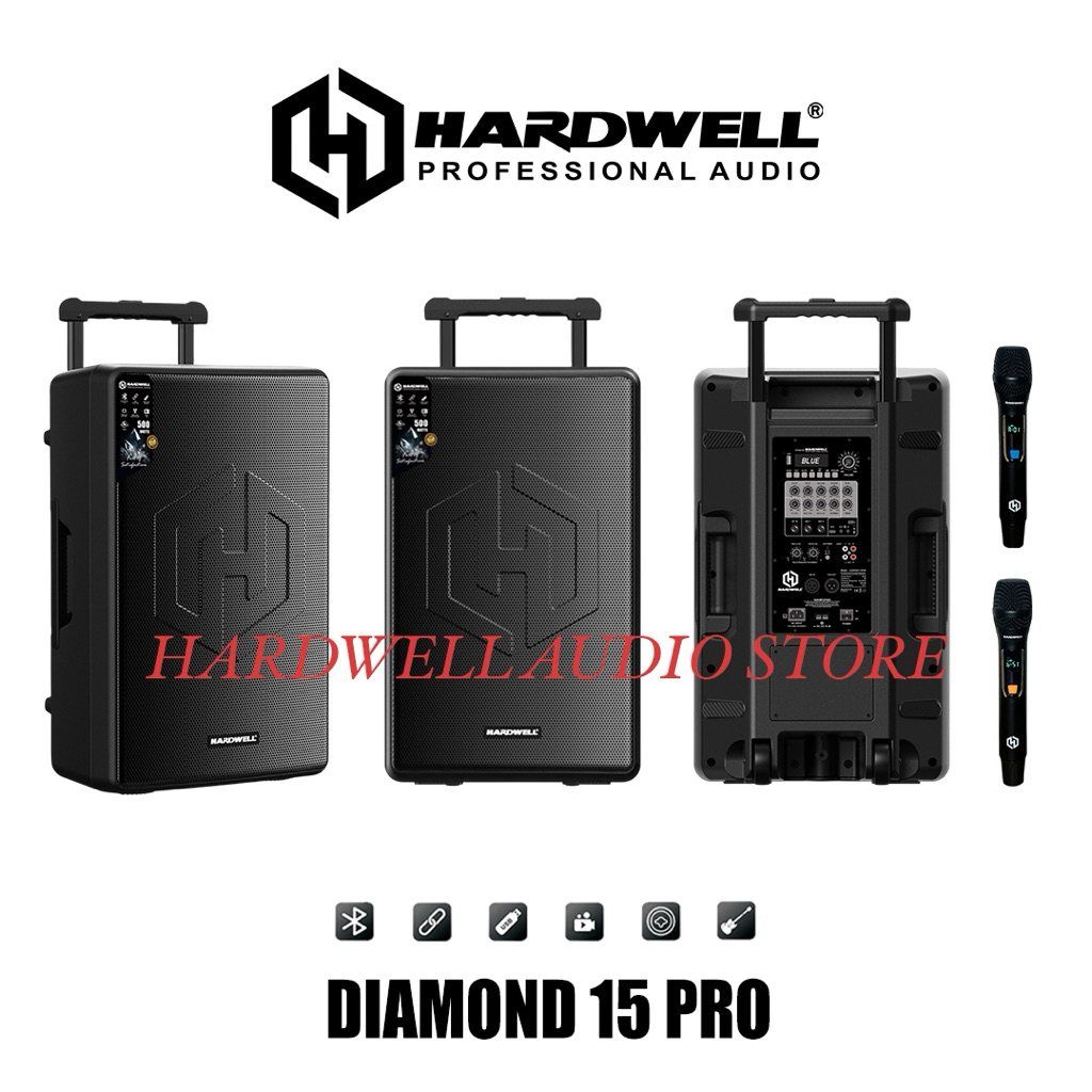 Speaker Portable 15 Inch Hardwell Diamond 15 Pro Original Speaker Portable Hardwell 15 Inch (500 Wat