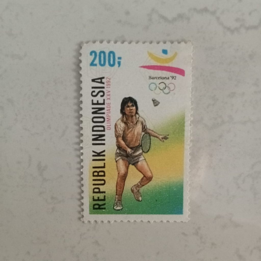 Perangko Indonesia Kuno 200 Rupiah Seri Olimpiade Barcelona 1992 Mint - Stamp