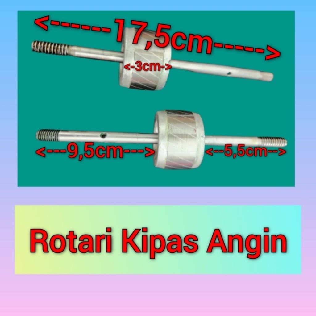 Rotari As Kipas Angin maspion Panjang 17,5cm