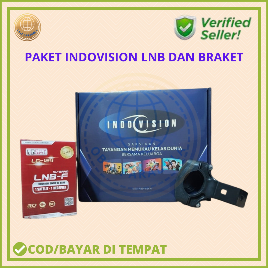 PAKET RECEIVER INDOVISION LNB DAN BRAKET UNTUK PENGGANTI INDOVISION LAMA PALING DICARI