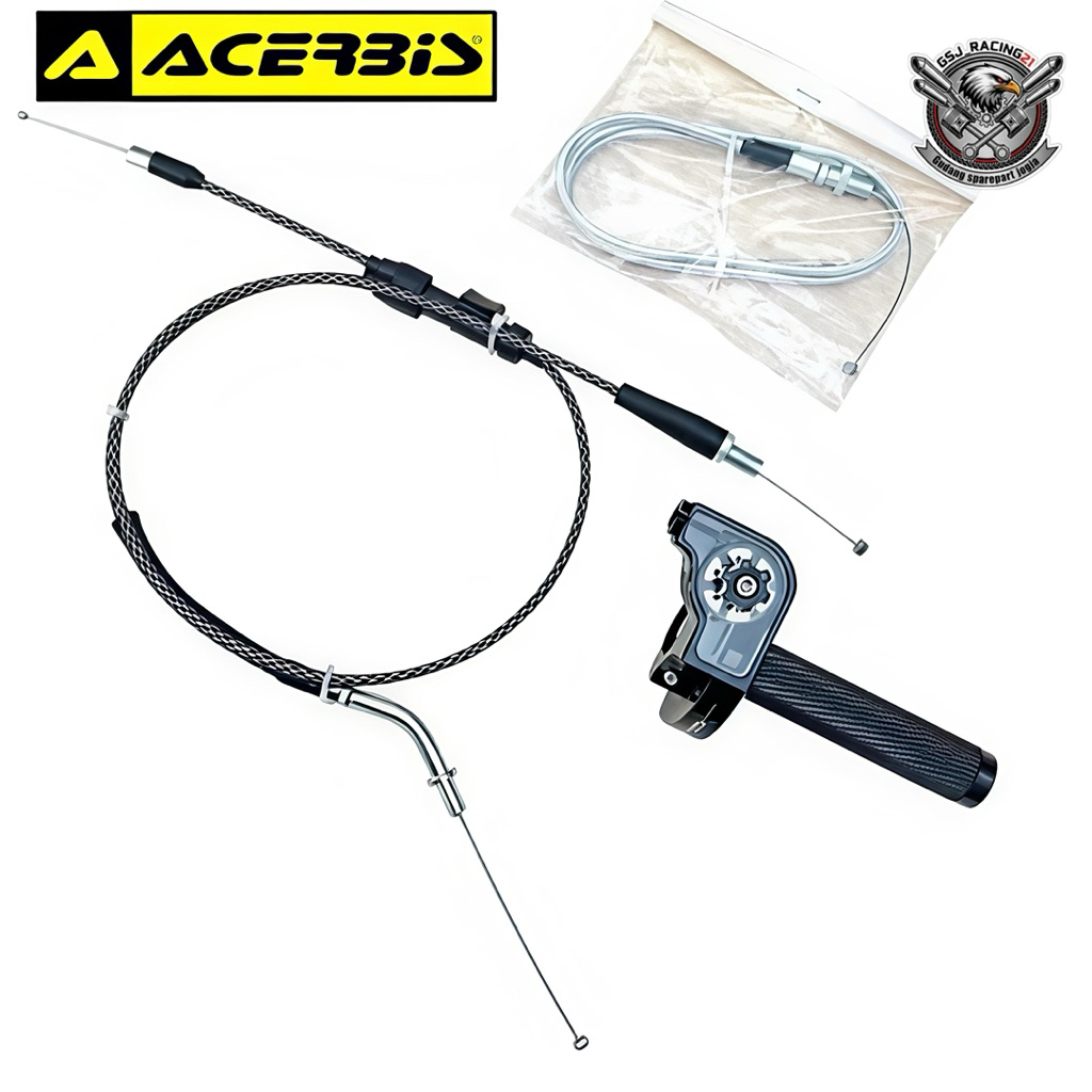 Gas Spontan Acerbis V2 Kabel Cabang 2 Full Karbon PNP Yamaha RX King - Gas Spontan RX King, Full set