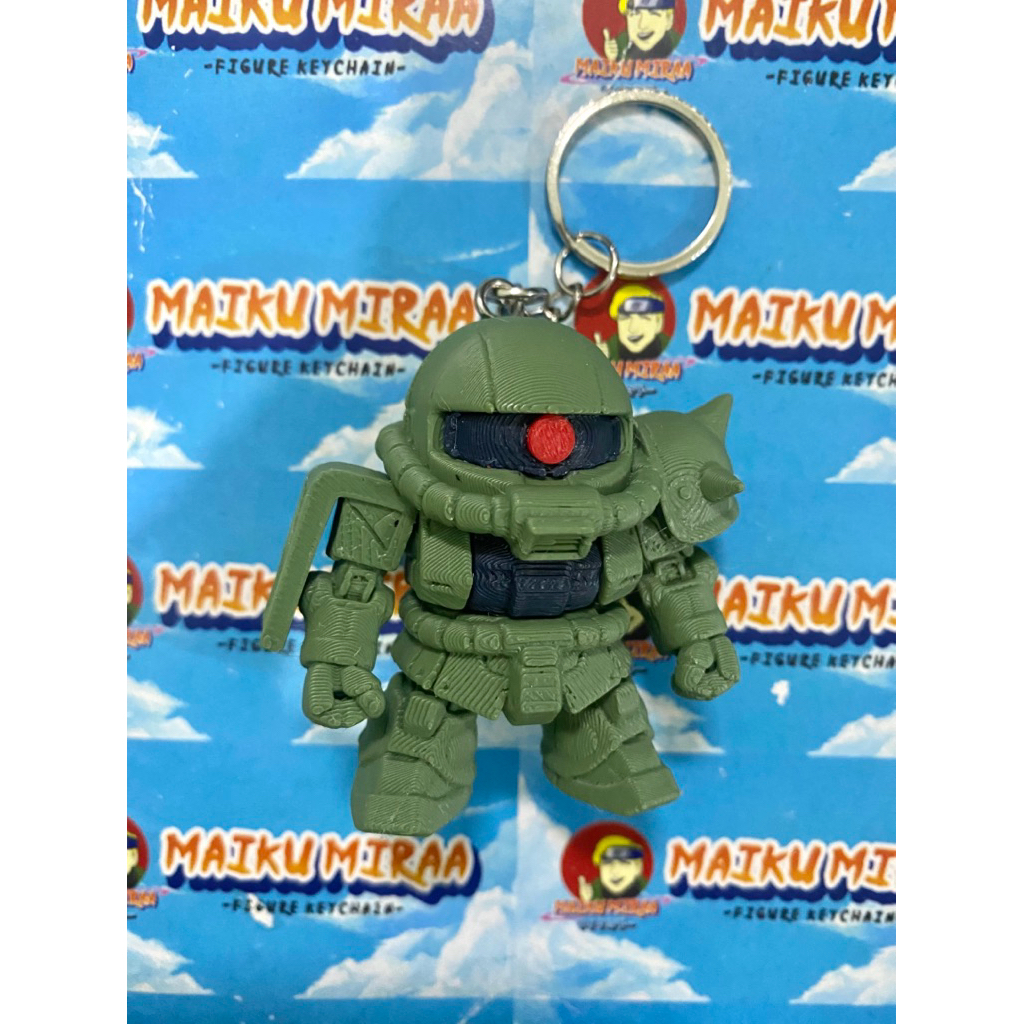 Figure Keychain / Gantungan Kunci Gundam Zaku