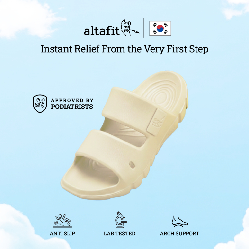 ALTAFIT Sandal Kesehatan Original Korean Style Empuk Nyaman Anti Pegal Bantu Redakan Nyeri Kaki dan 
