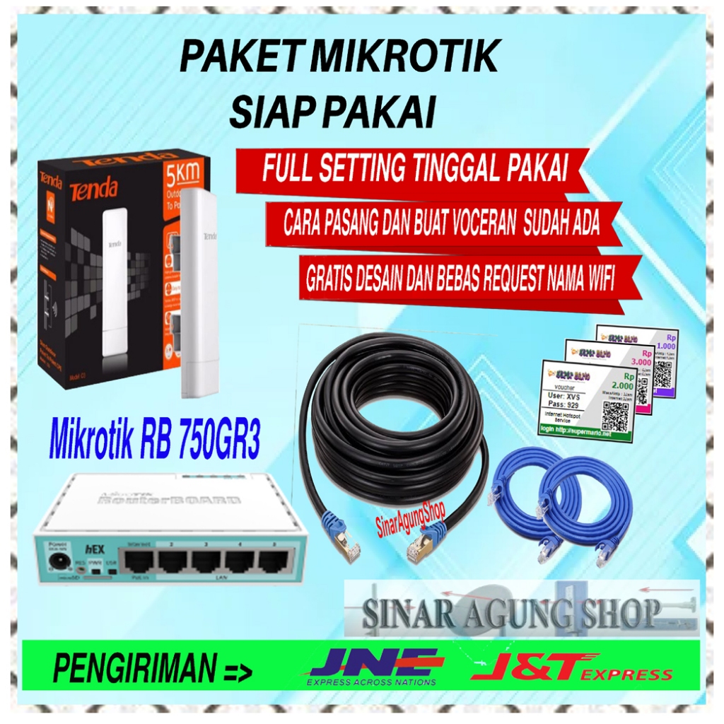 Tenda 03 Outdoor Paket Alat Usaha Wifi Sistem Voucher Hotspot Siap Pakai