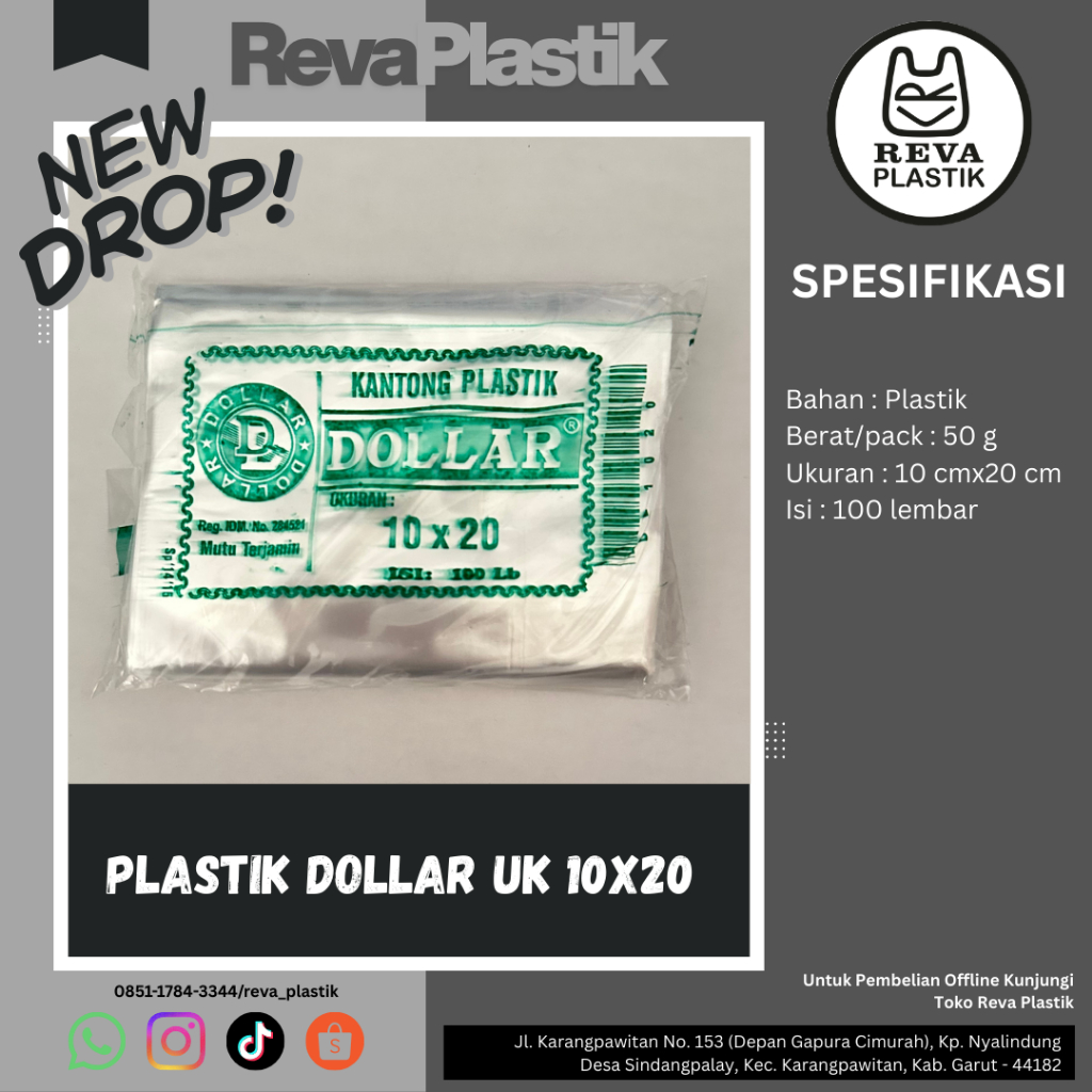 Plastik Dollar uk 10x20