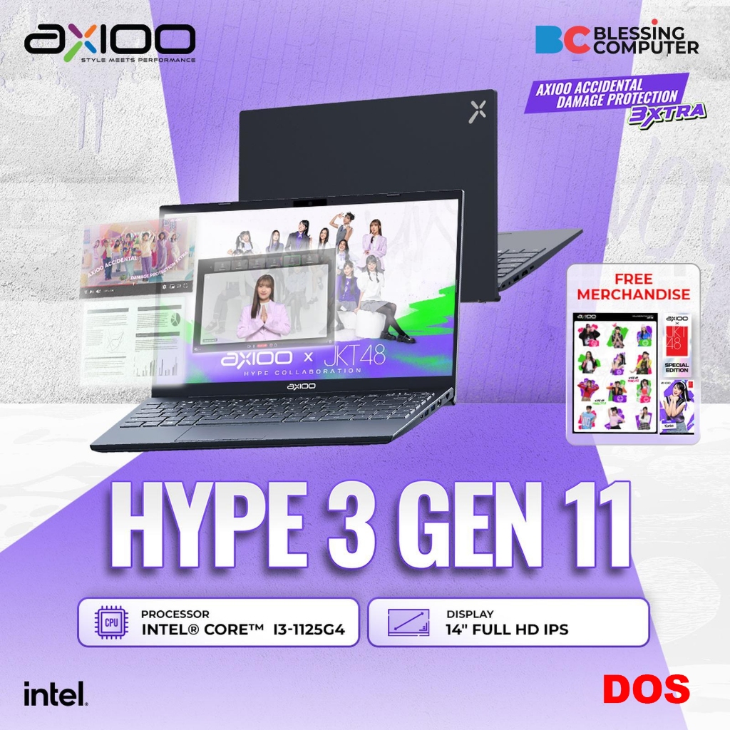 AXIOO Mybook HYPE 3 G11 Core i3 1125G4 8GB 256GB DOS Blue