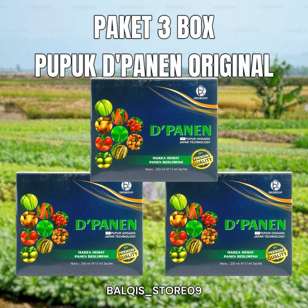 Paket 3 Box (54 sachet) Pupuk D'Panen Pupuk Organik Japan Technology Original D'booster