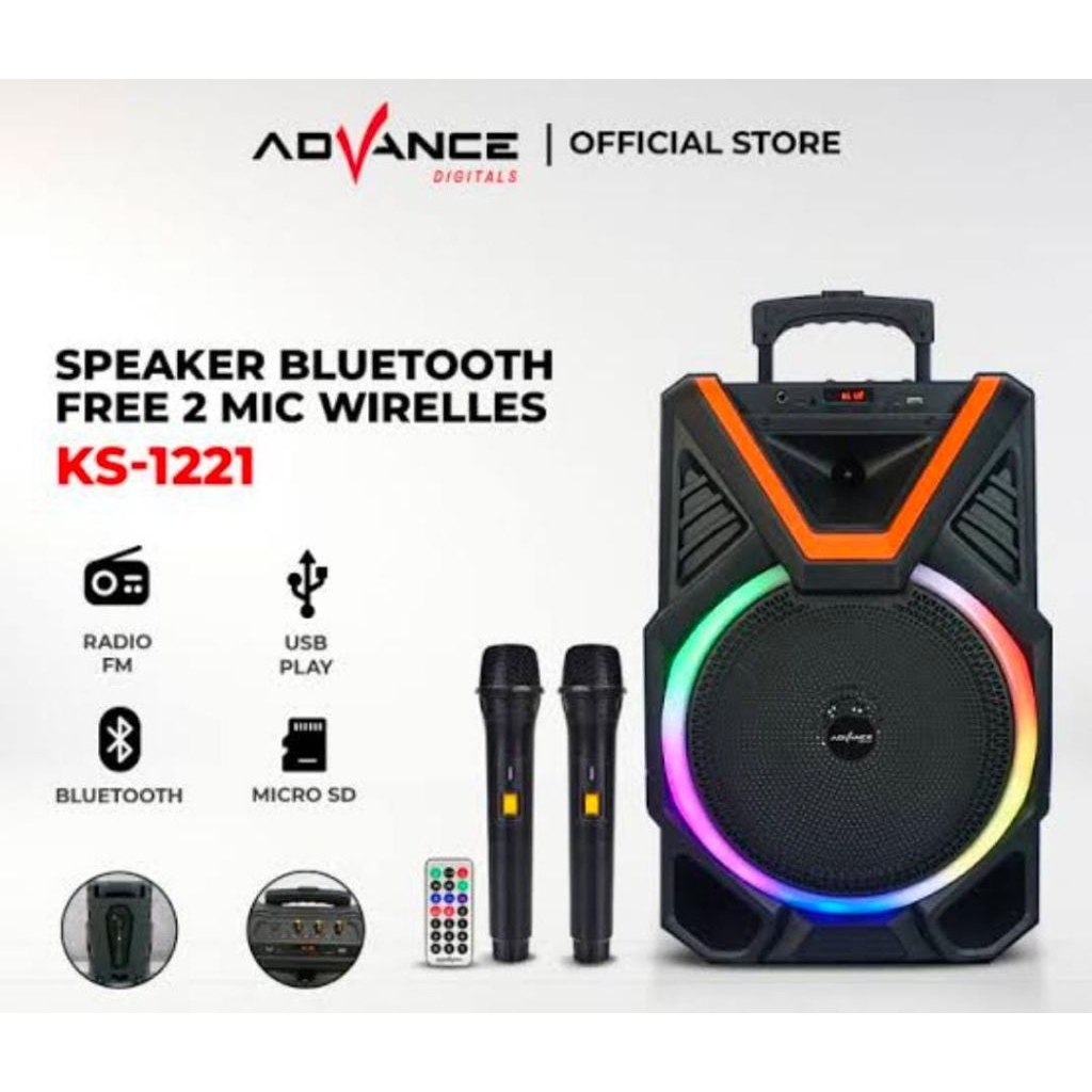 Speaker Advance K1204 Meeting Bluetooth Portable Plus Mic Wireless