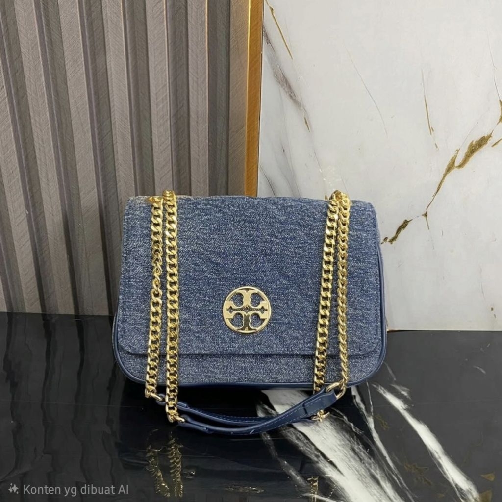 TB Willa Denim Small Shoulder Bag