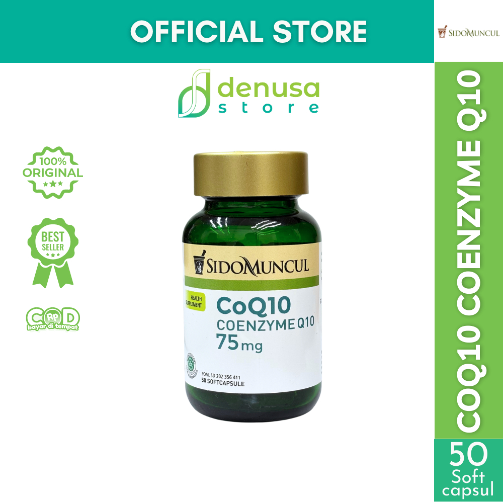 SIDOMUNCUL CoQ10 Coenzyme Q10 75 mg 50 Softcapsule | Antioksidan Radikal Bebas