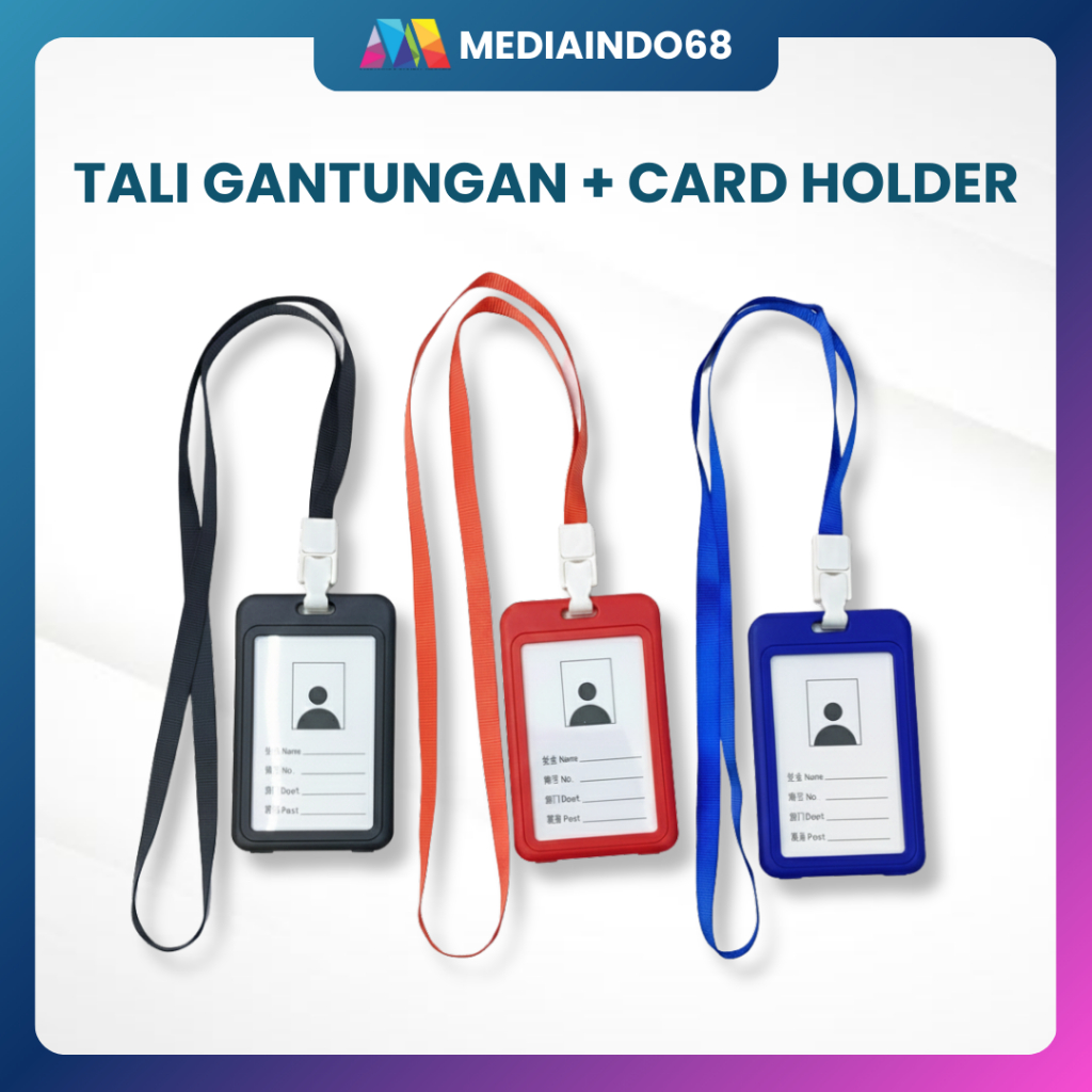 Tali Gantungan ID Card/Id Card Holder/Tempat ID Card 2 sisi-Termurah