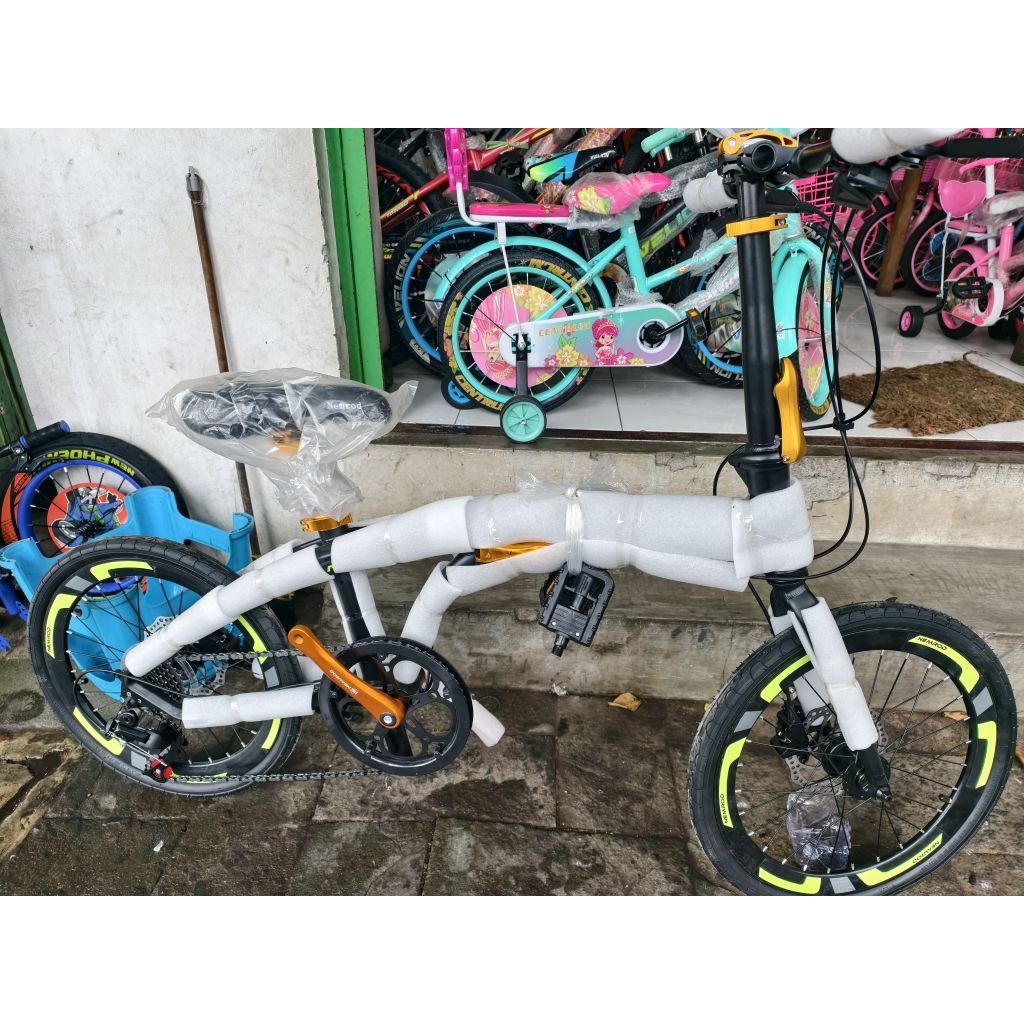 SEPEDA LIPAT 20 comrad setir oversize + velg tinggi 8 speed