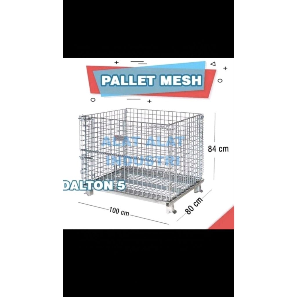 Pallet Mesh Stocky 5 / Pallet Mesh 100 x 80 x 84 cm / Keranjang Besi Heavy Duty