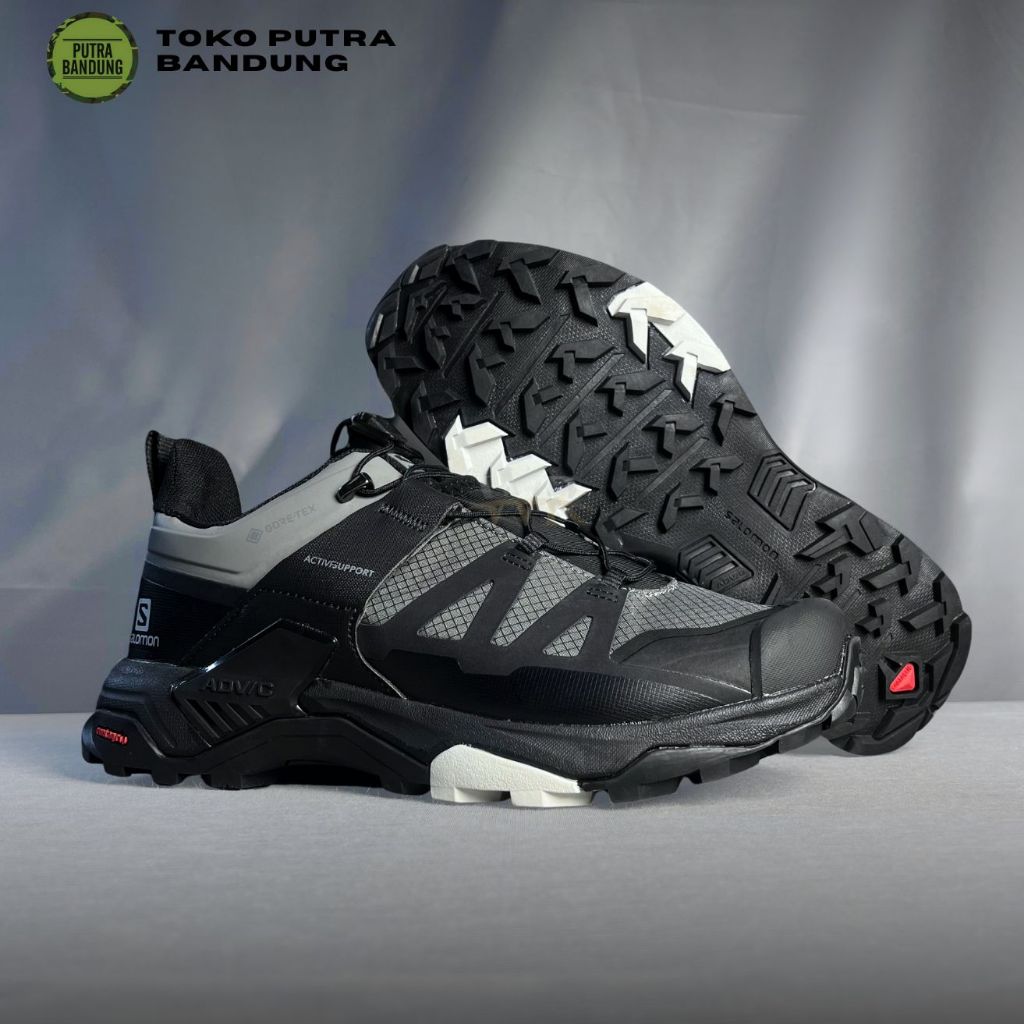 Sepatu Salomon GTX04 X Ultra 4 Low / Sepatu outdoor hiking Salomon GTX 4 Abu Grey