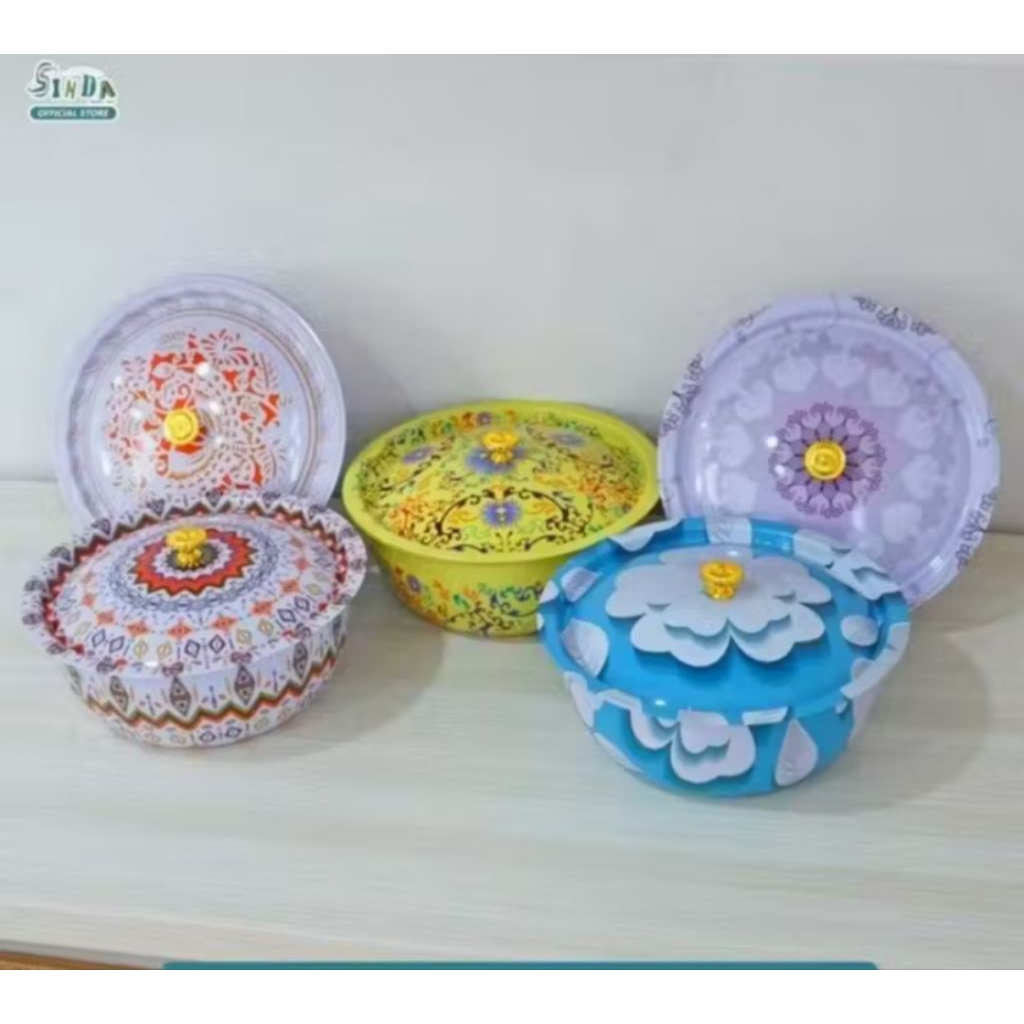 Baskom motif  stainless steel tutup