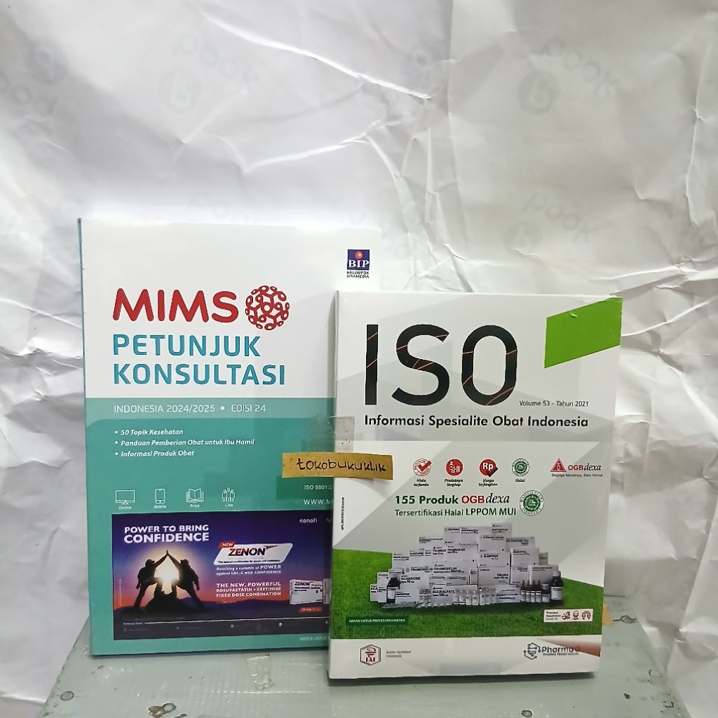 PAKET 2 BUKU FARMASI ISO VOL 53 TAHUN 2021 DAN MIMS PETUNJUK KONSULTASI ED 24TERBARU