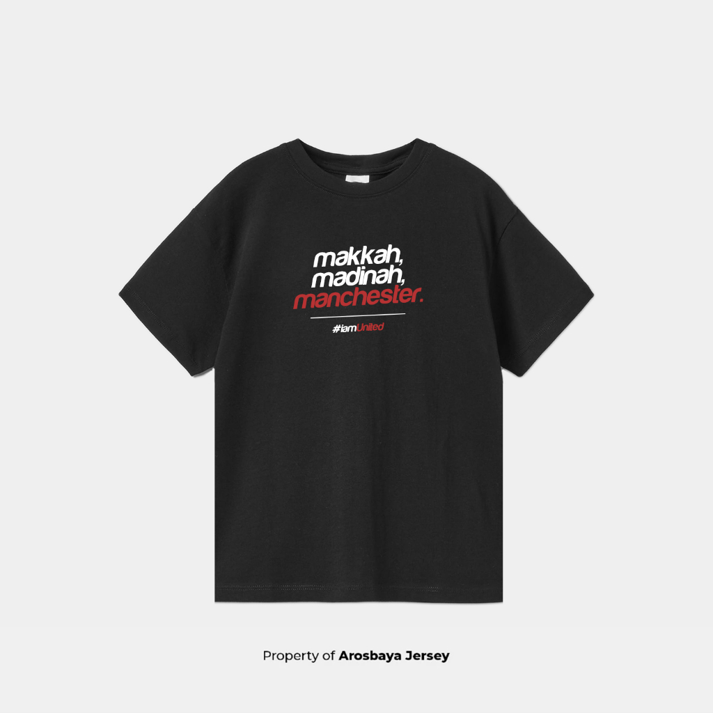 Kaos / T-Shirt Casual Lengan Pendek - Makkah, Madinah, Manchester