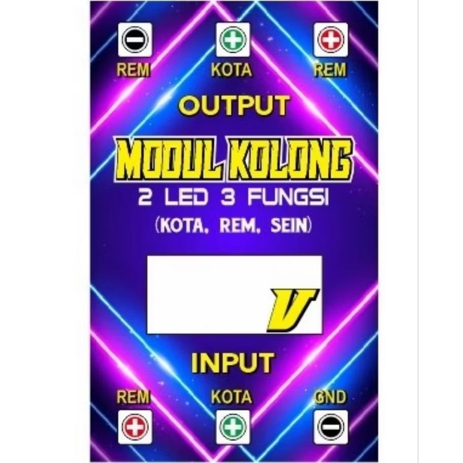 Modul Kolong 2 LAMPU  3 FUNGSI 12Volt/24Volt