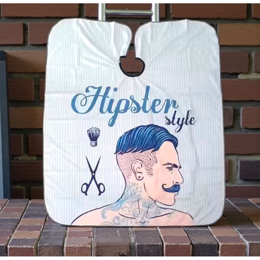 Kep Salon Barbershop Kain Cukur Rambut Dewasa Motif Hipster Style