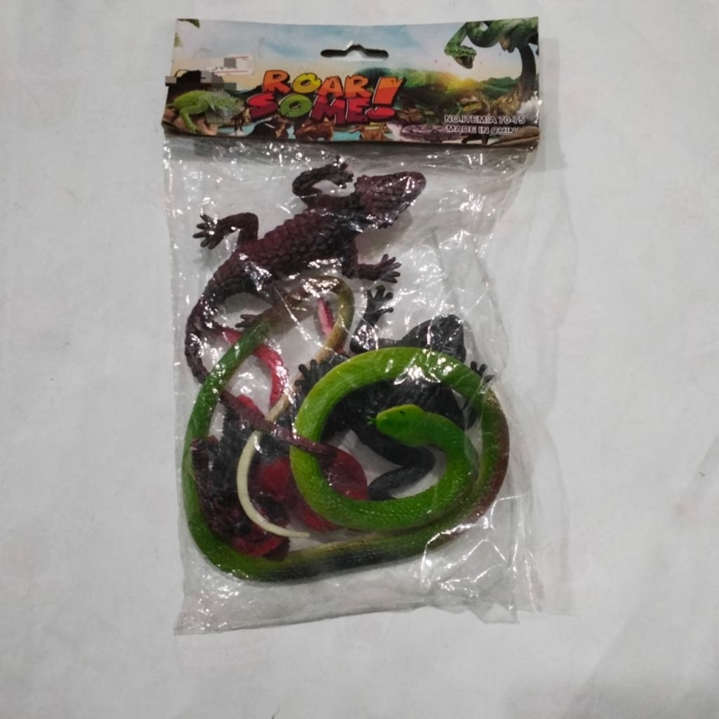 *Mainan Anak Hewan Reptil Karet Miniatur - Warna Menarik, Bahan Karet Berkualitas, Edukatif | A 70-7