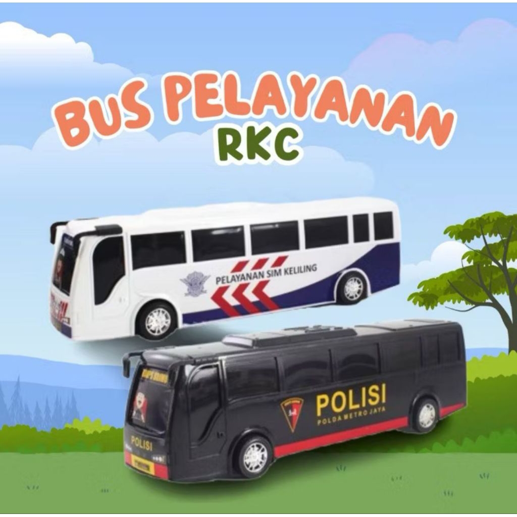 Mainan Anak Bus Air Crew / Mainan Kendaraan Bus Polisi