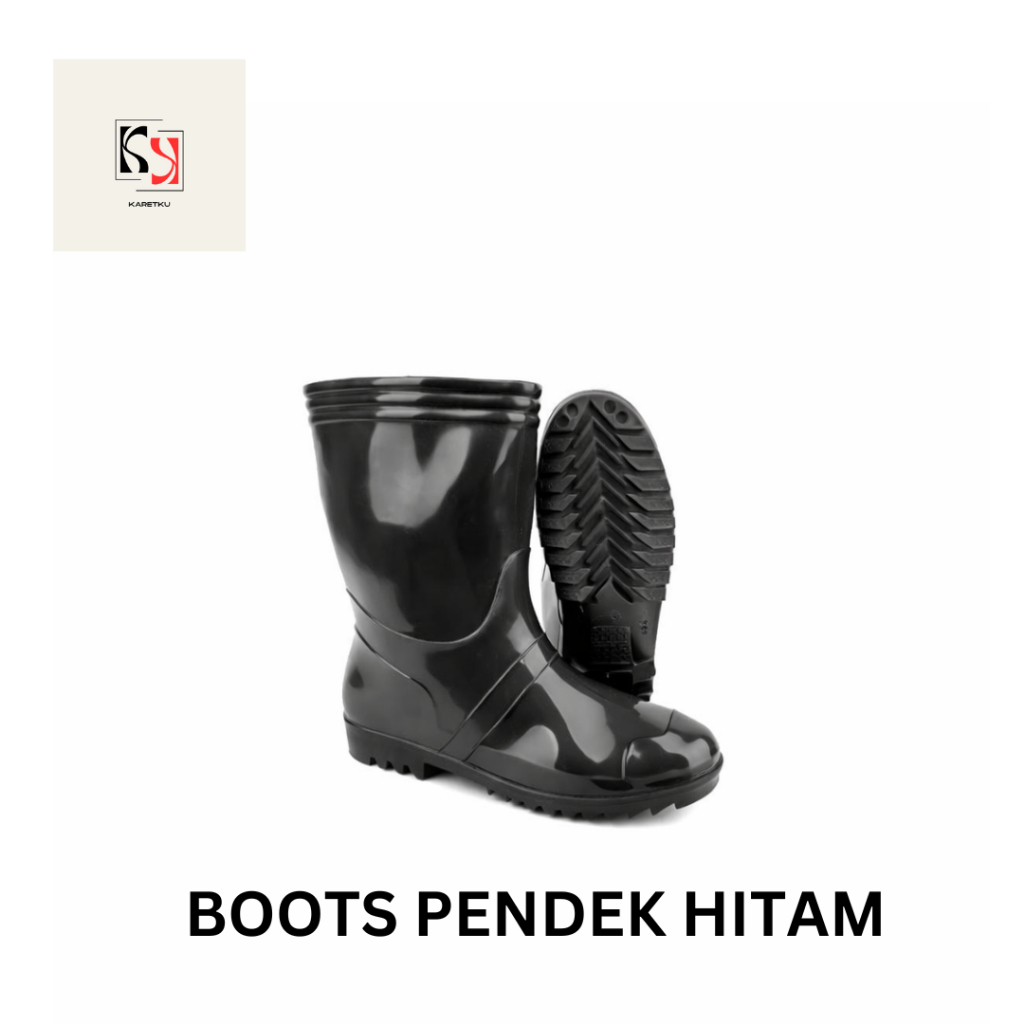 Fusha - Boots Pendek Perkebunan Anti Slip - Hitam