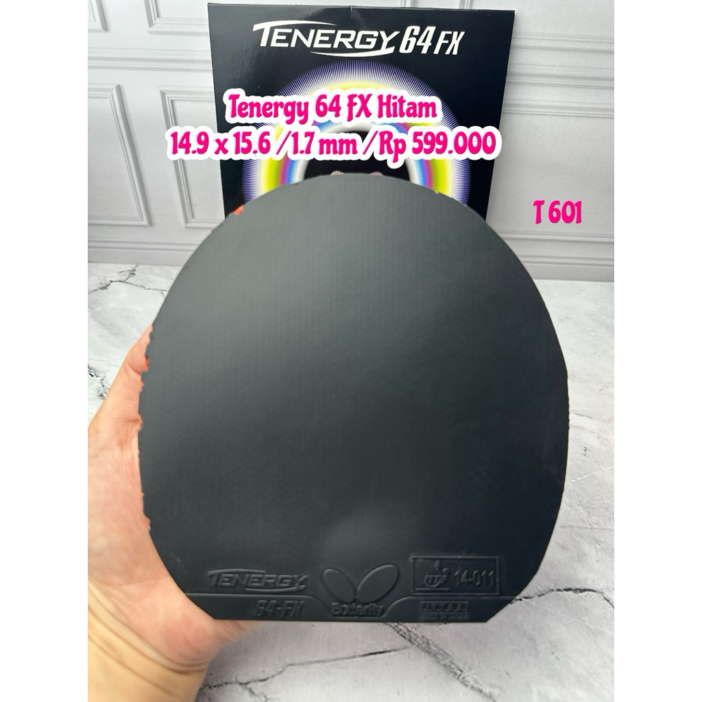 SECOND KARET PINGPONG BEKAS TENIS MEJA TENERGY 64 FX WARNA HITAM ORIGINAL MARKET JAPAN