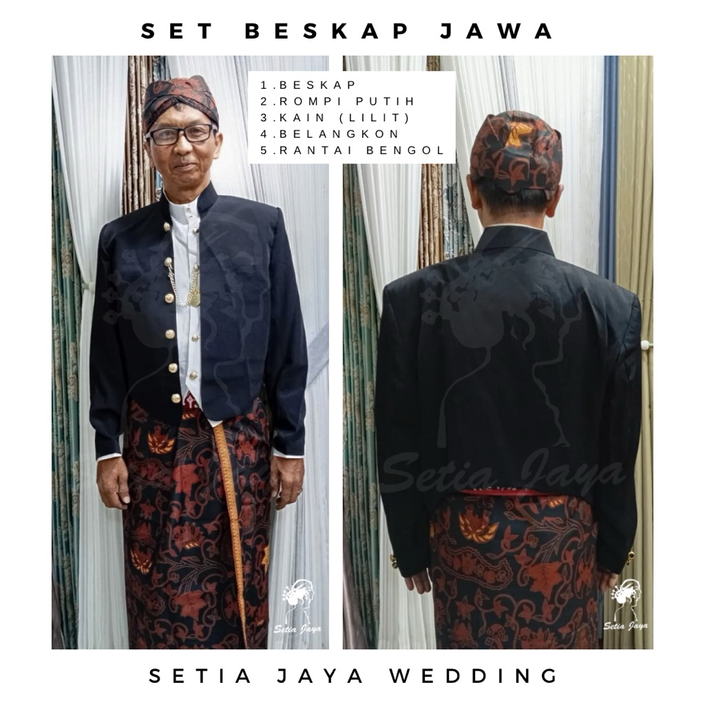 Beskap Set Minimalis Jawa Solo/ Jawa Beskap Among Polos