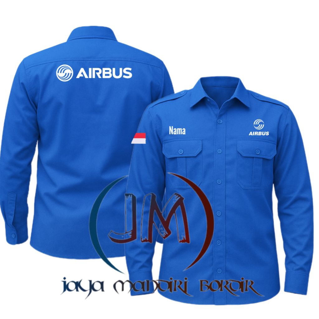 KEMEJA AIRBUS BORDIR || KEMEJA PDL AIRBUS BORDIR || SERAGAM AIRBUS BORDIR
