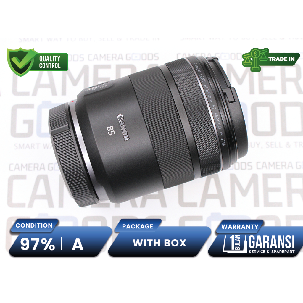 Lensa Canon RF 85mm F2 Macro IS STM Lens Second Bekas / RF85mm f/2