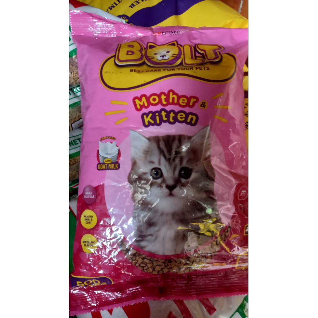 pakan kucing Bolt mother kitten 500gr