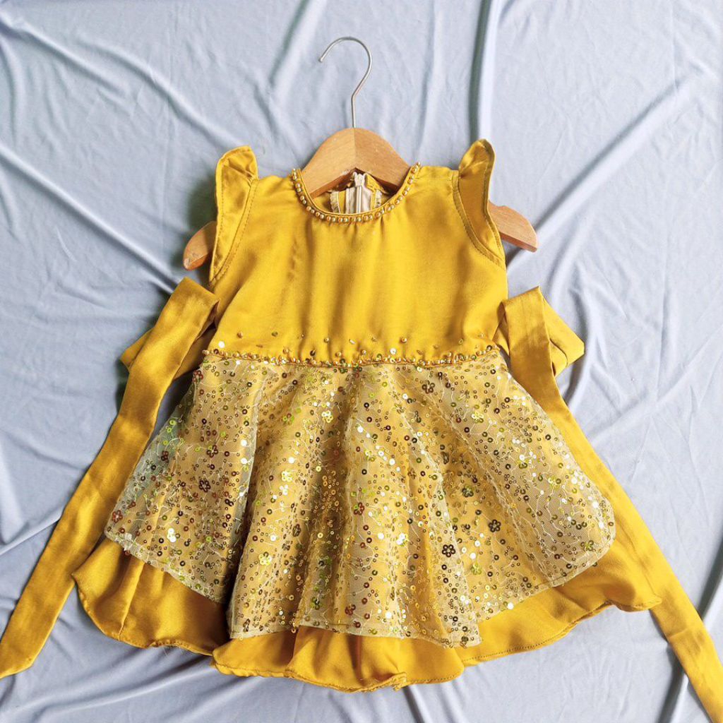 Gaun Anak Perempuan/Gaun Ulang Tahun/Gaun Pesta Untuk Anak Usian 1-2 Tahun