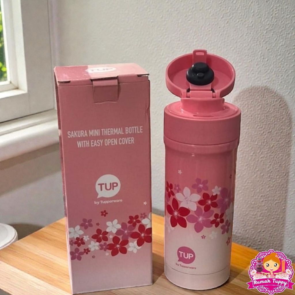 Wadah Tempat Botol Termos Air Dingin Panas Sakura Tupperware Tuppy Murah