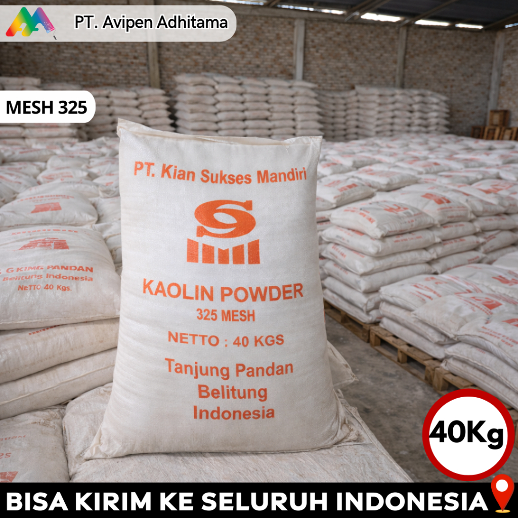 Kaolin Powder 325 Mesh 40 Kg | Kaolin Clay | Kaolin Industri | Bubuk Kaolin