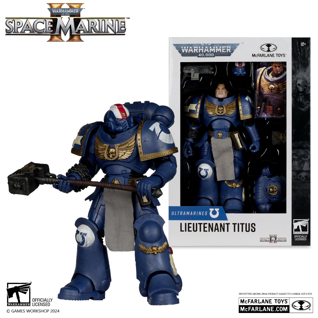 McFarlane Toys Lieutenant Titus Space Marine II ( Warhammer 40000 ) 7" Action Figure