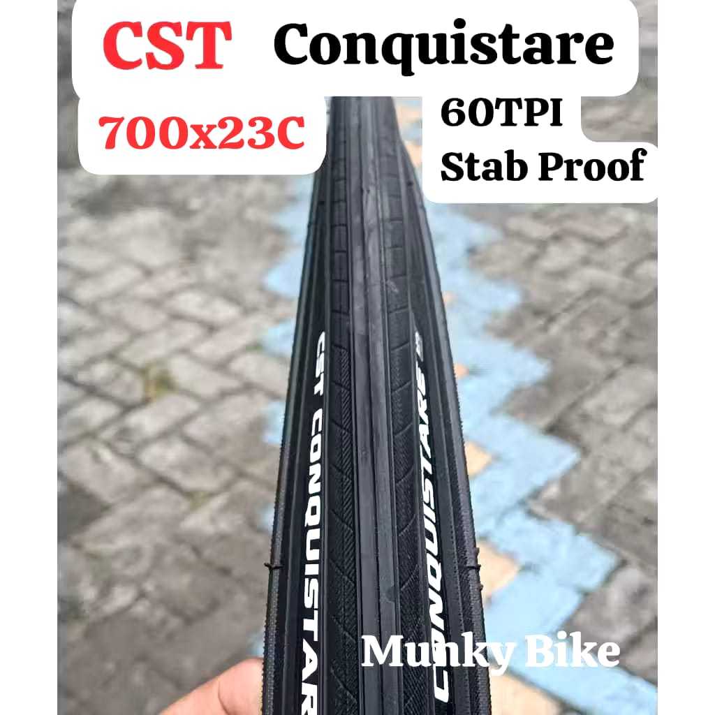 Ban Luar CST Conquistare 700x23C Non Foldable Sepeda Roadbike RB 700c x 23C