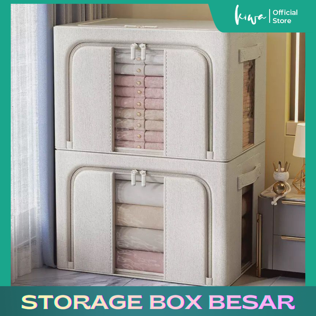 STORAGE BOX Kotak Penyimpanan Besar Pakaian Serbaguna Mainan Box Tahan Lembab Storage Box Baju Besar