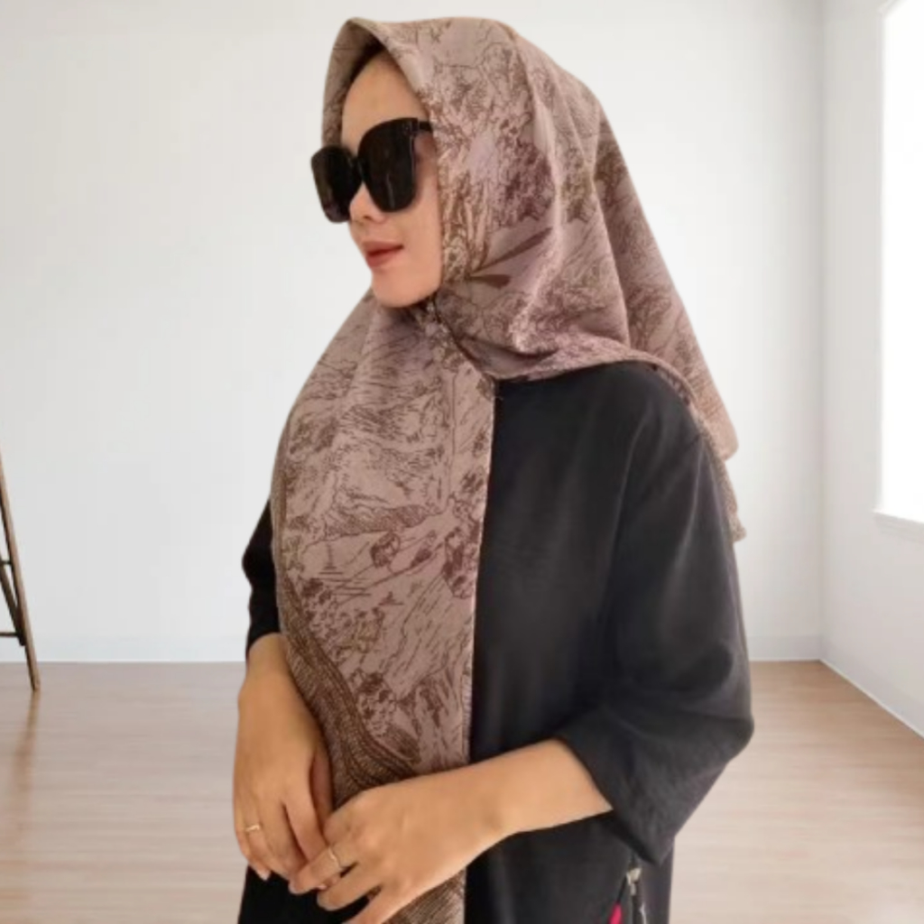 Jilbab Instan Terbaru Kekinian Segiempat Hijab Zipper Resleting Premium