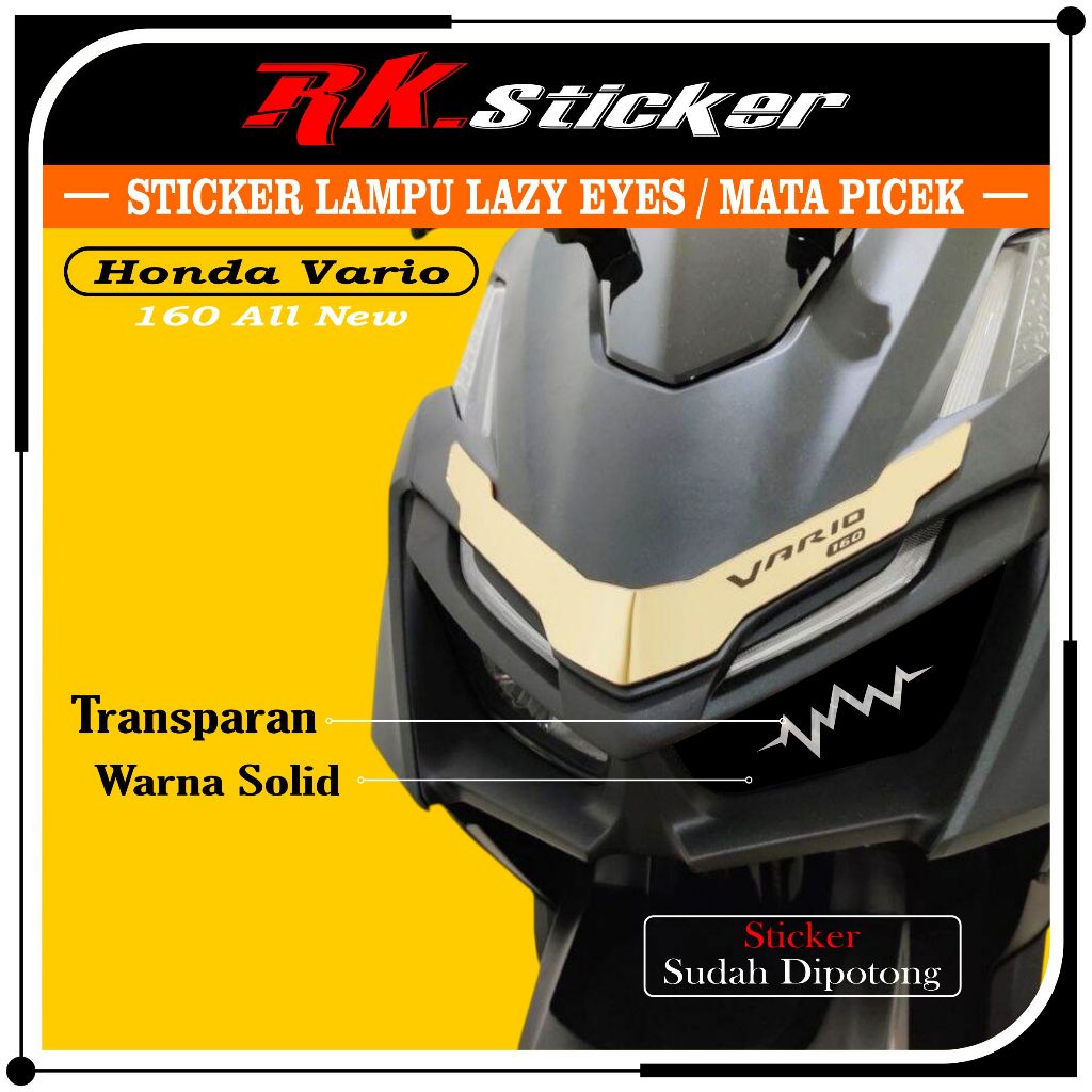 Stiker Lampu Mata Picek Vario 160 ALL NEW | Stiker Lazy Eyes Vario 160  New 2023 | Stiker Lampu Pice