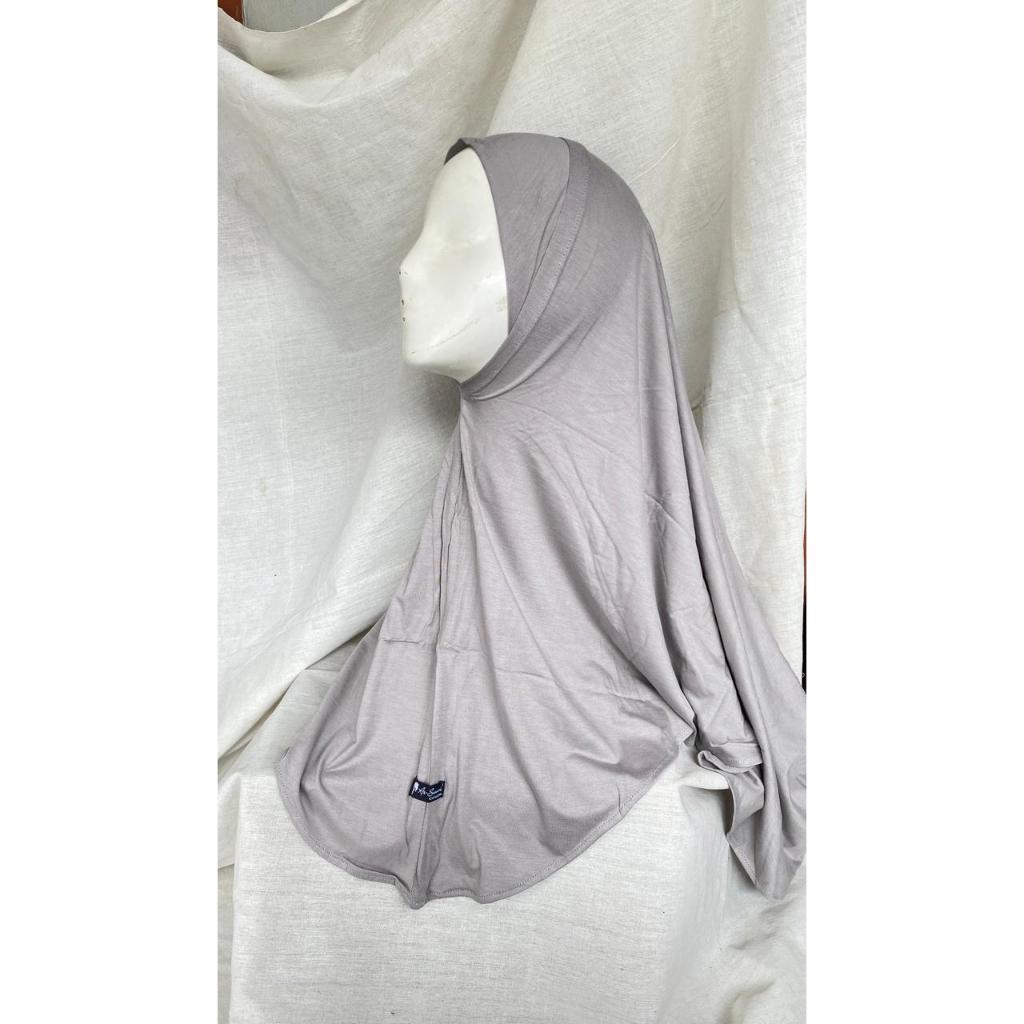 RIZKY COLLECTION - Bergo Khimar Malay Instan Non Pad Jilbab Daily Bahan Kaos Rayon By.Rizky Collecti