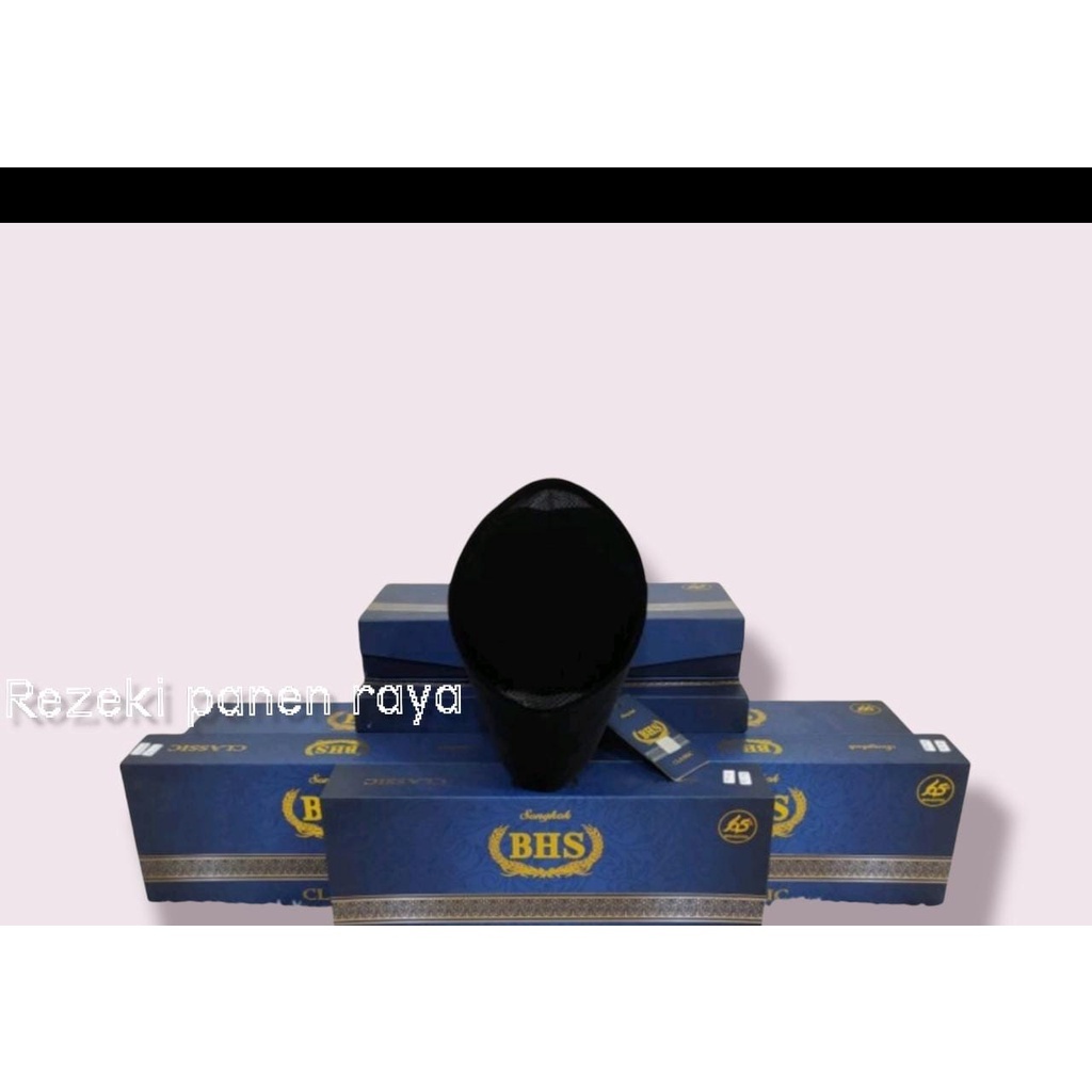 Peci songkok BHS AC/ peci kopiah hitam polos beludru nyaman di pakai tahan air