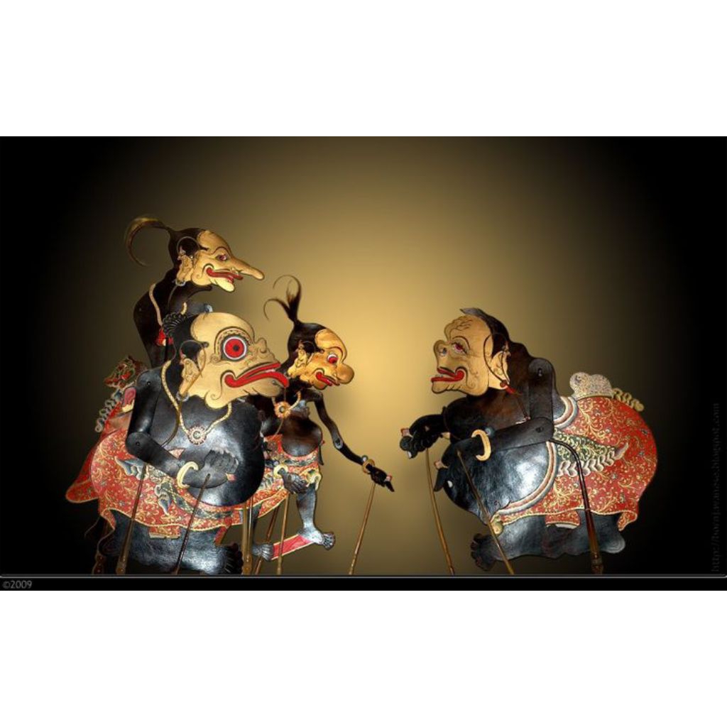 poster cetak wayang kulit keluarga Semar S52,ukuran jumbo,hiasan dinding,dekorasi ruangan,bisa cod