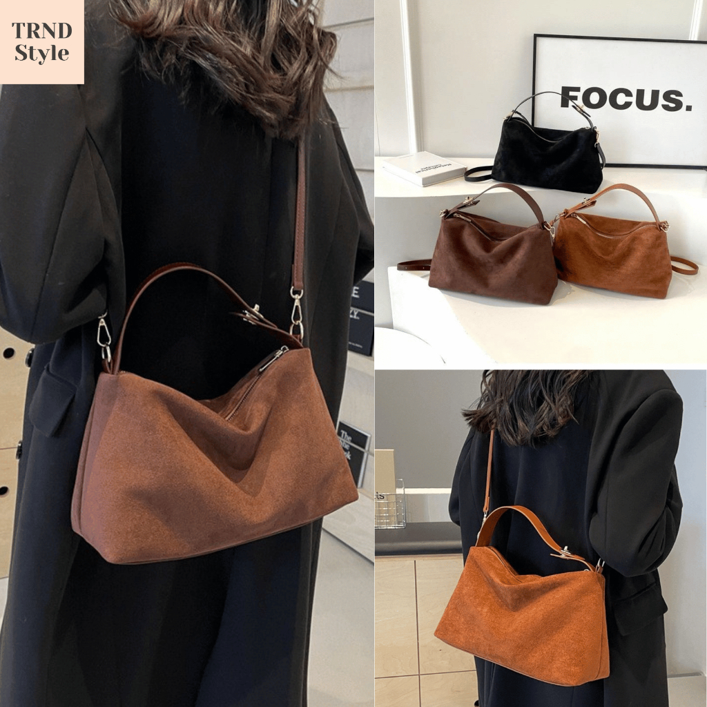 Tas Selempang Wanita Suede Bulu Sling Bag Wanita Fashionable Korean Style Kualitas SB053 KATHY