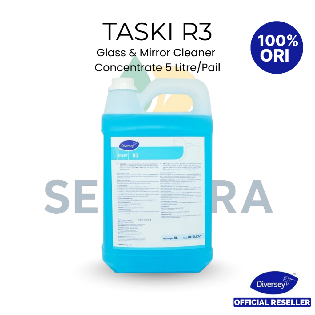 Diversey TASKI R3 – Pembersih Kaca & Cermin Konsentrat | Glass & Mirror Cleaner