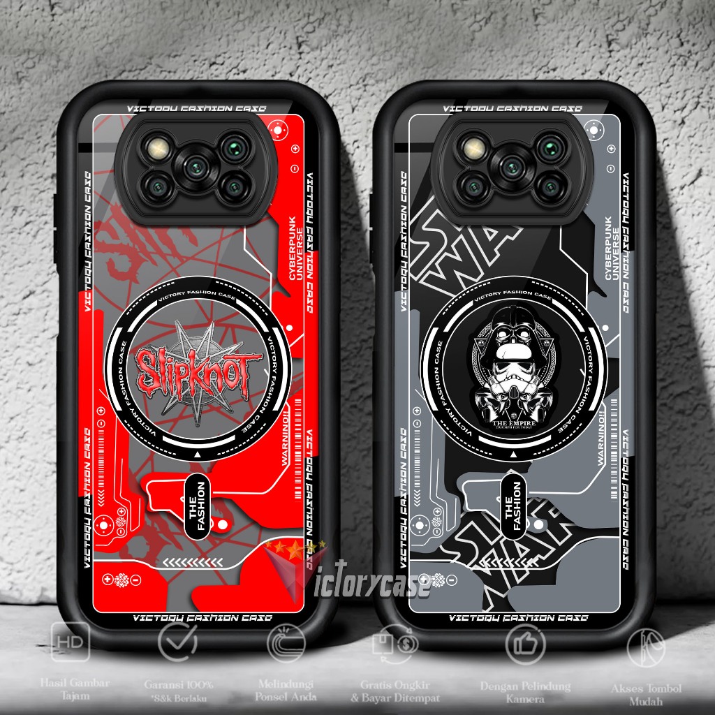 Case POCO X3 X3 PRO X3 NFC Motif LOGO Cover Handphone Casing Softcase Glossy Anti Jamur
