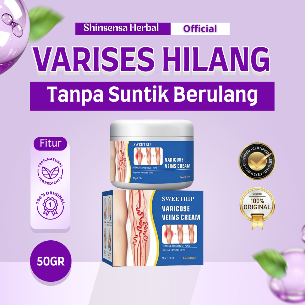 Shinsensa Herbal | KRIM VARISES CLARIVEN Cream Solusi Varises Di Betis Krim Varises Urat Menonjol AS