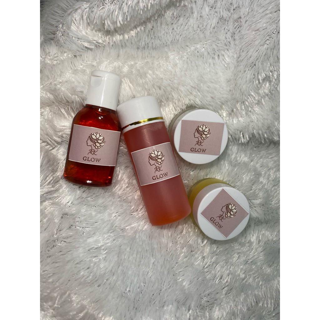 Paket Krim Wajah RK Glow Original - Mencerahkan, Menyamarkan Flek, Mengecilkan Pori