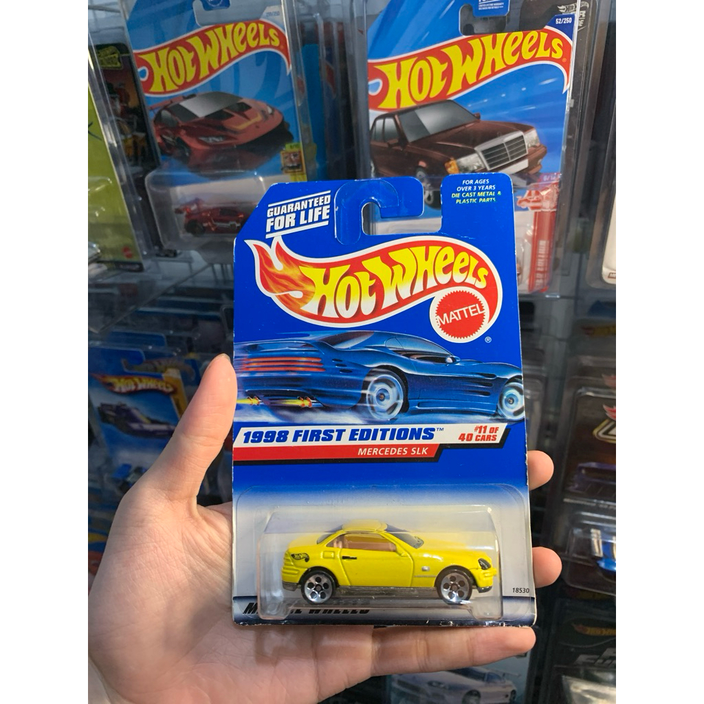 Hotwheels Mercedes SLK Yellow 1998 First Edition
