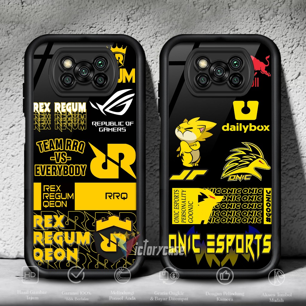 Case POCO X3 X3 PRO X3 NFC Motif ESPRT Cover Handphone Casing Softcase Glossy Anti Jamur