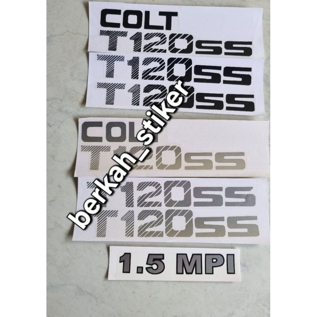 stiker sticker tulisan  T120ss/stker mitsubishi T120ss /1.5 MPI/stiiker  1.5 MPI/stiker T120ss
